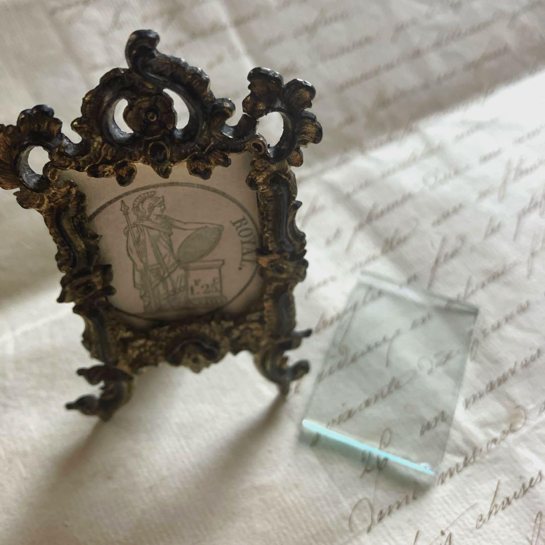 フランスアンティークミニフォトフレーム　1800年代後半　19世紀　写真立て