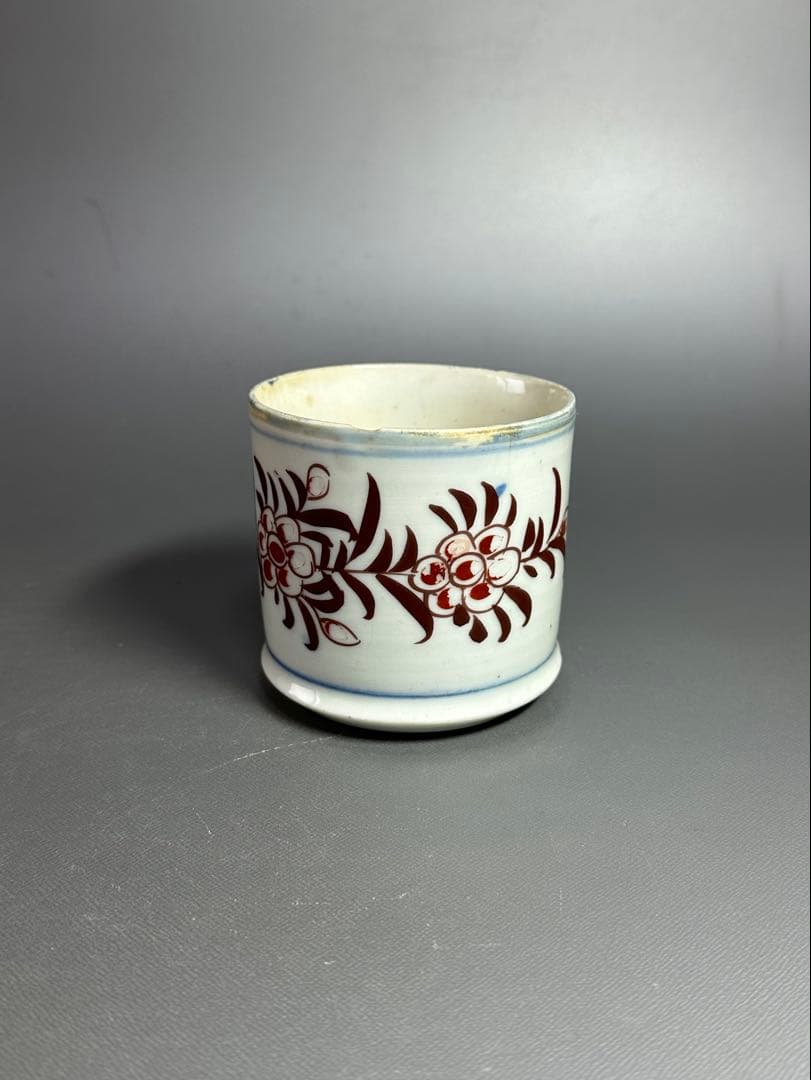 波佐見　古伊万里　江戸時代　マグカップ　紳士の文房具付き