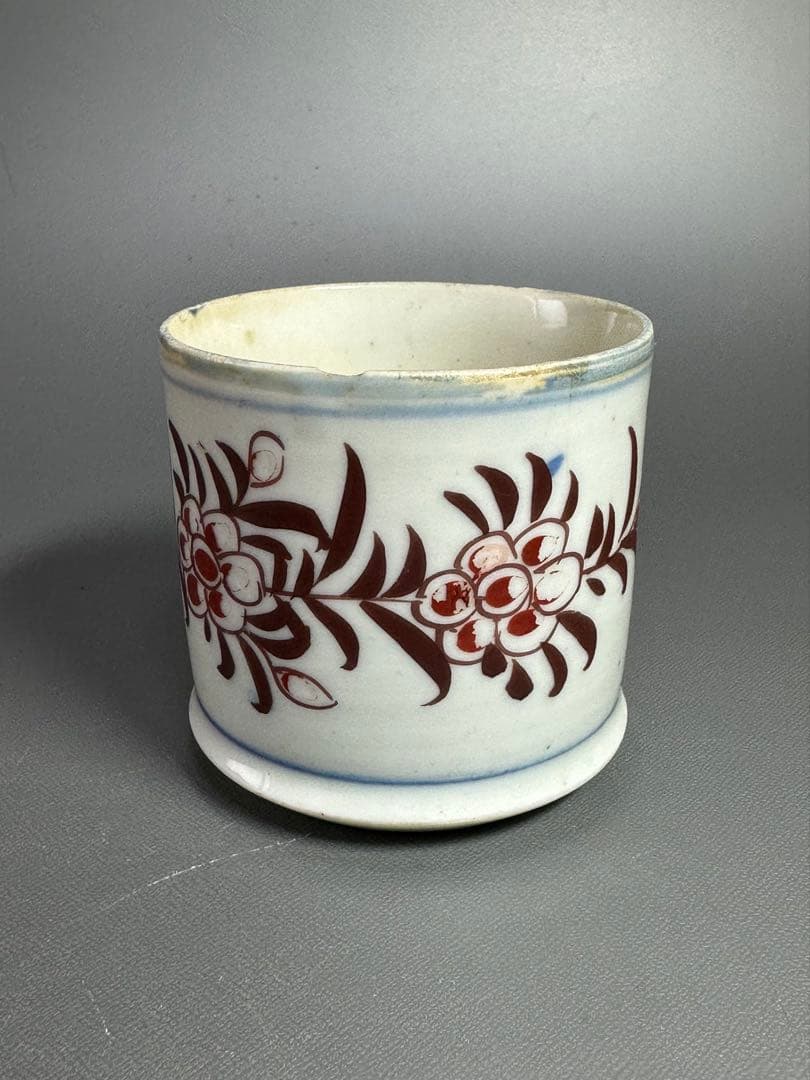 波佐見　古伊万里　江戸時代　マグカップ　紳士の文房具付き