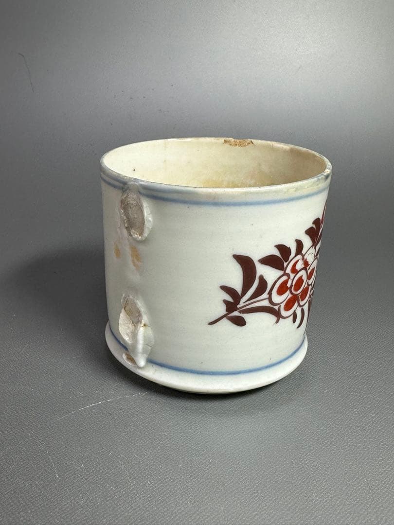 波佐見　古伊万里　江戸時代　マグカップ　紳士の文房具付き