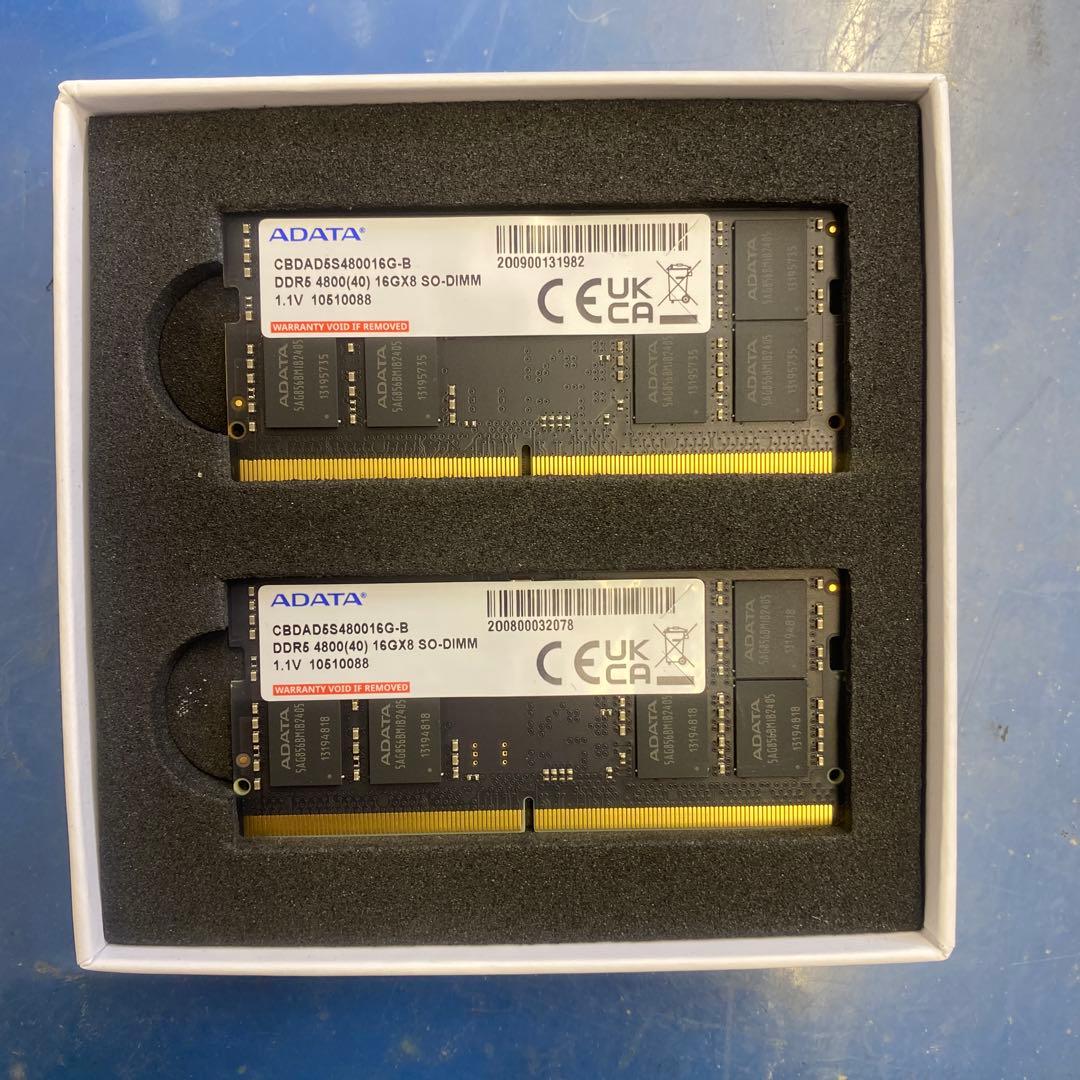 ★送料込み♣︎ ADATA ノートPC メモリ DDR5 16GB 2枚
