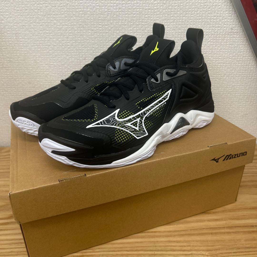 Mizuno バレーボールシューズ ウェーブモーメンタムブラック/ホワイト