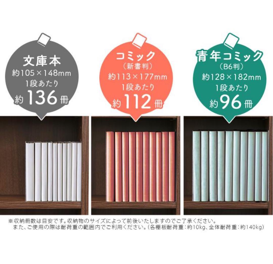 本棚　カラーボックス　薄型　コミックラック　木製　大容量　ホワイト