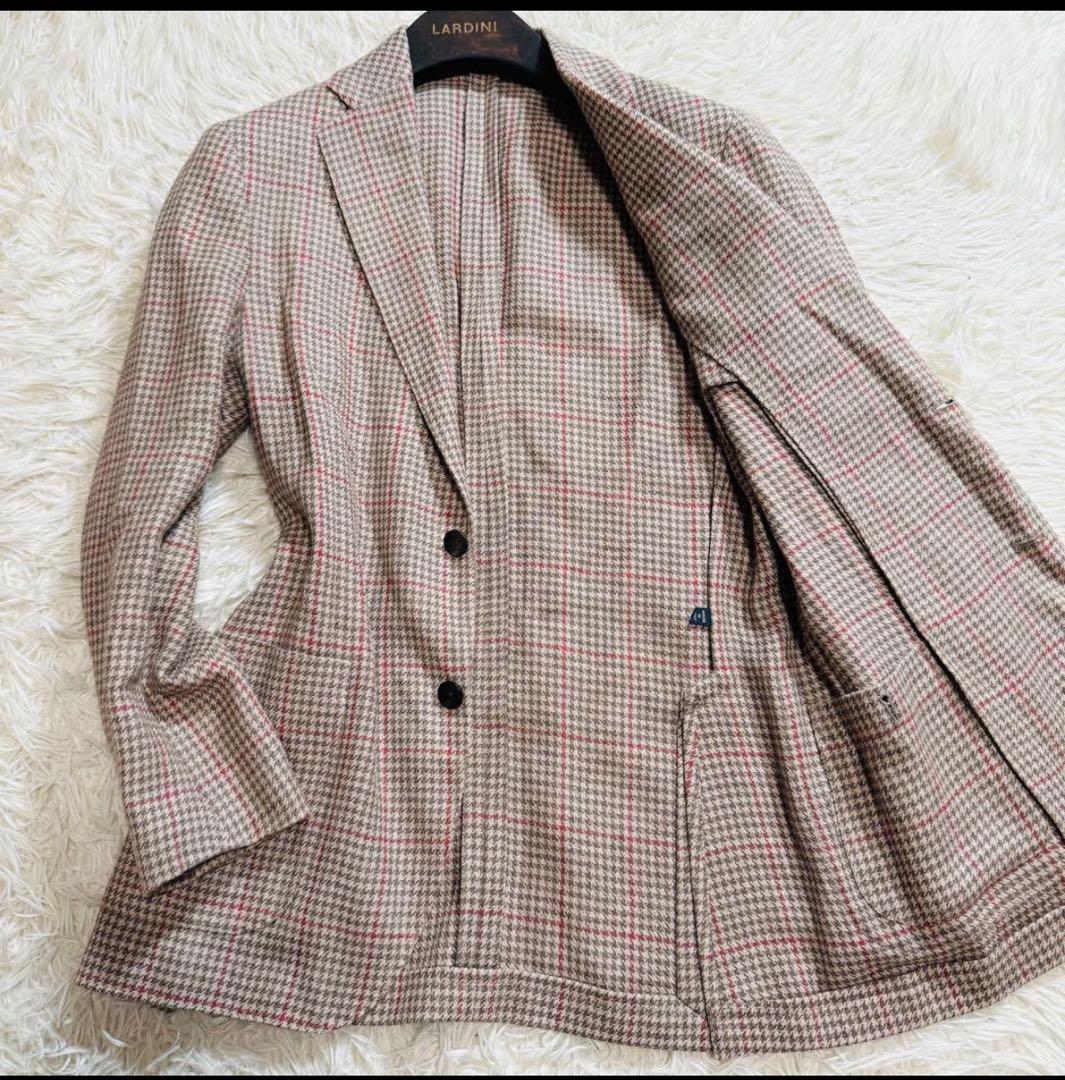二つセット ラルディーニ ジャケット チェック グレー系 48 M相当