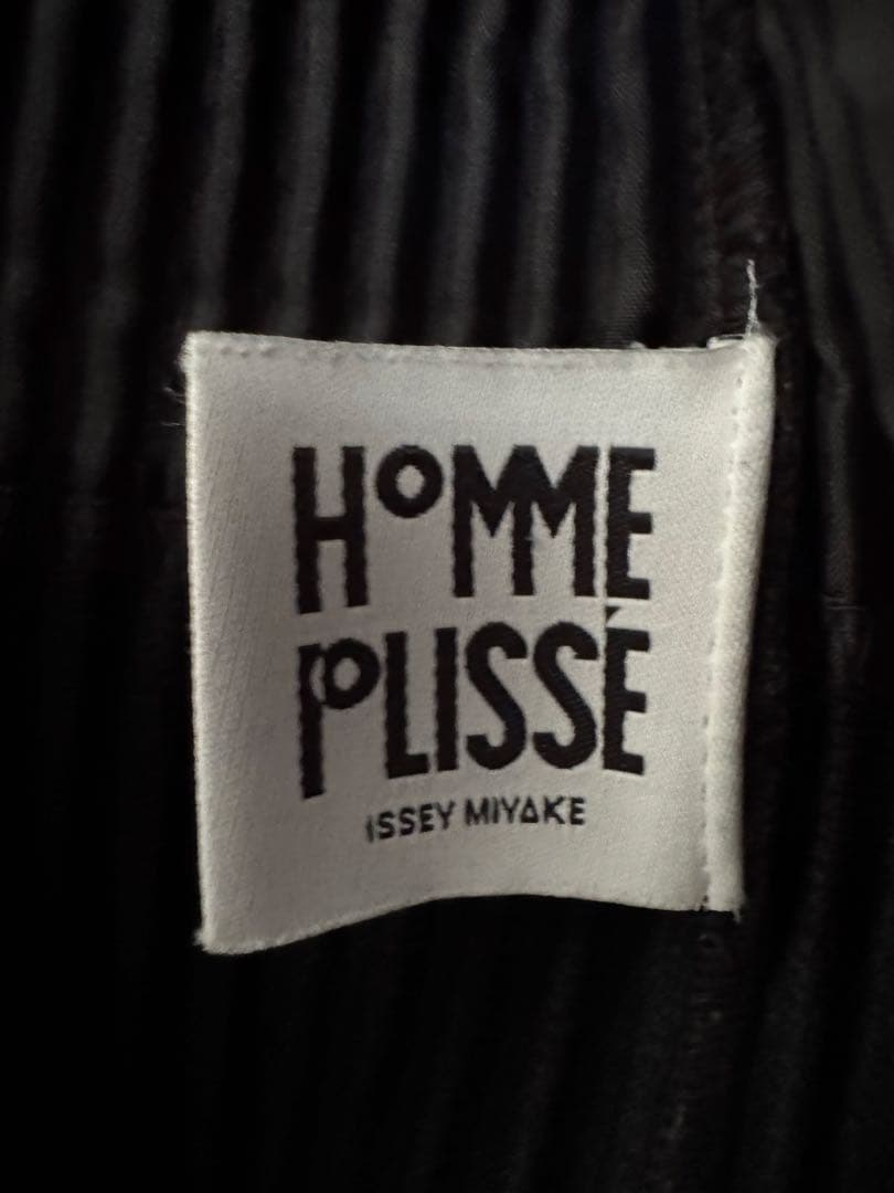美品 HOMME PLISSE ノーカラージャケット 3 ブラック