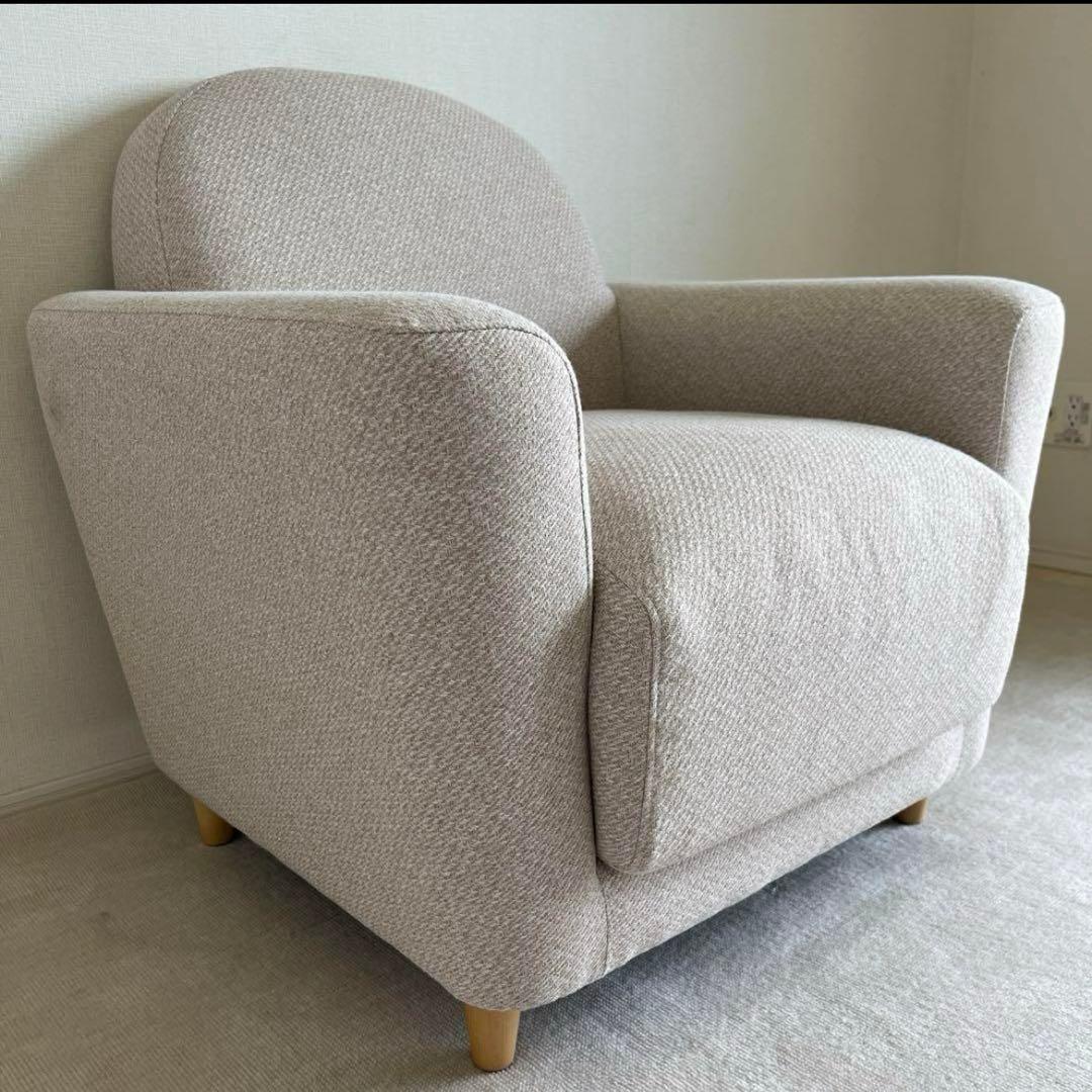 フランフラン ヌボラ ソファ　１人掛け アイボリー