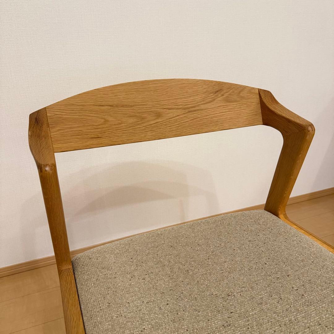 美品 シキファニチア ユナセミアームチェア ダイニングチェア 椅子 日本製 ①