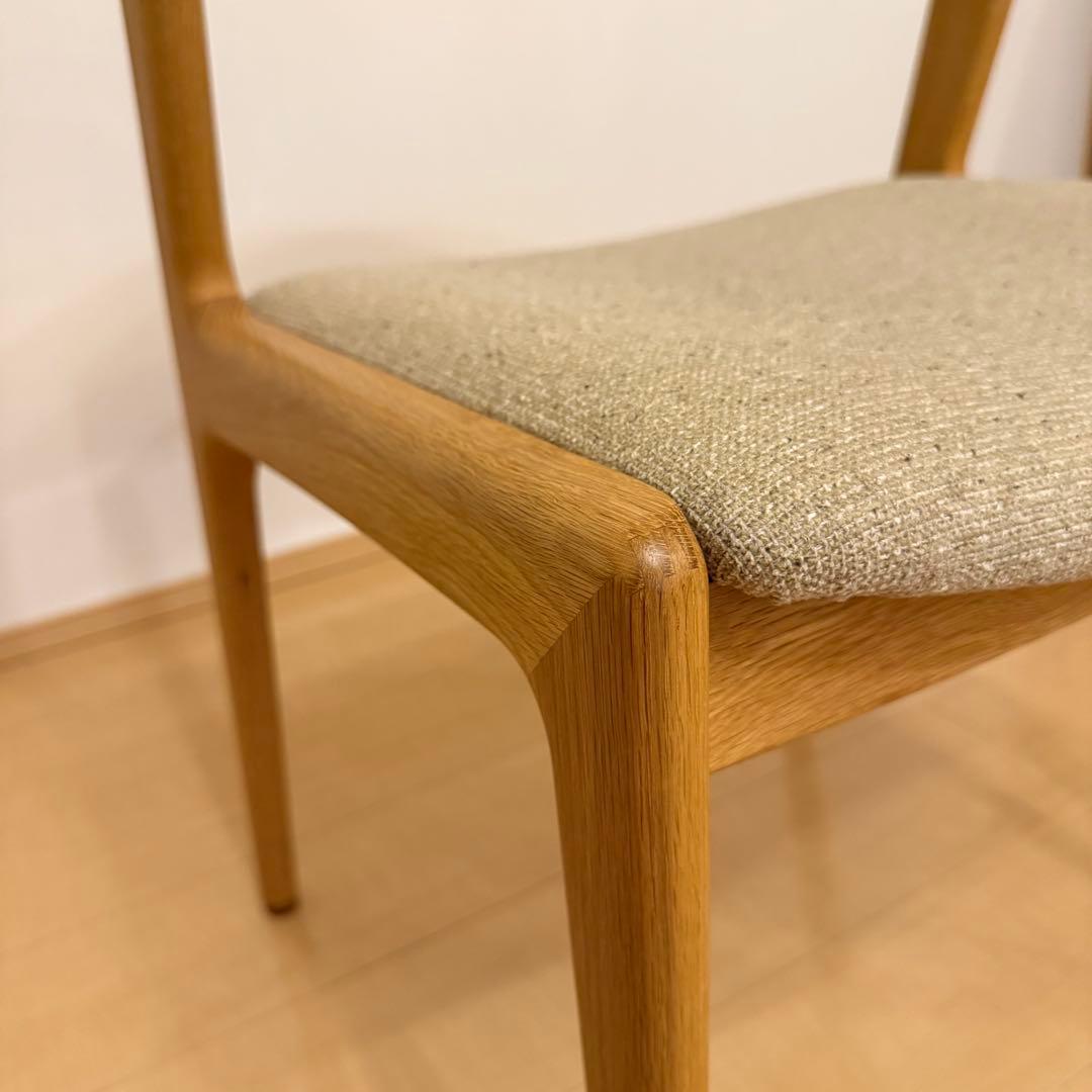 美品 シキファニチア ユナセミアームチェア ダイニングチェア 椅子 日本製 ①