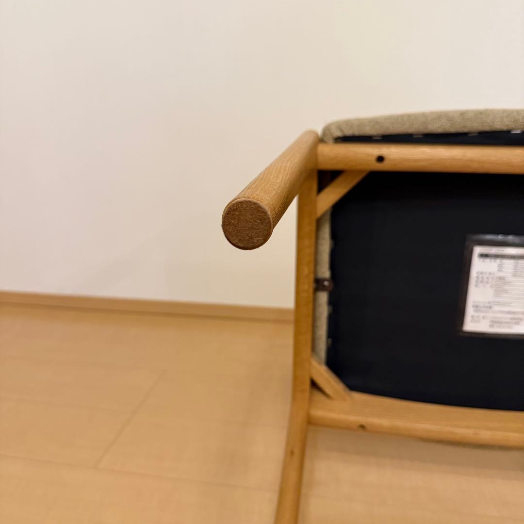 美品 シキファニチア ユナセミアームチェア ダイニングチェア 椅子 日本製 ①