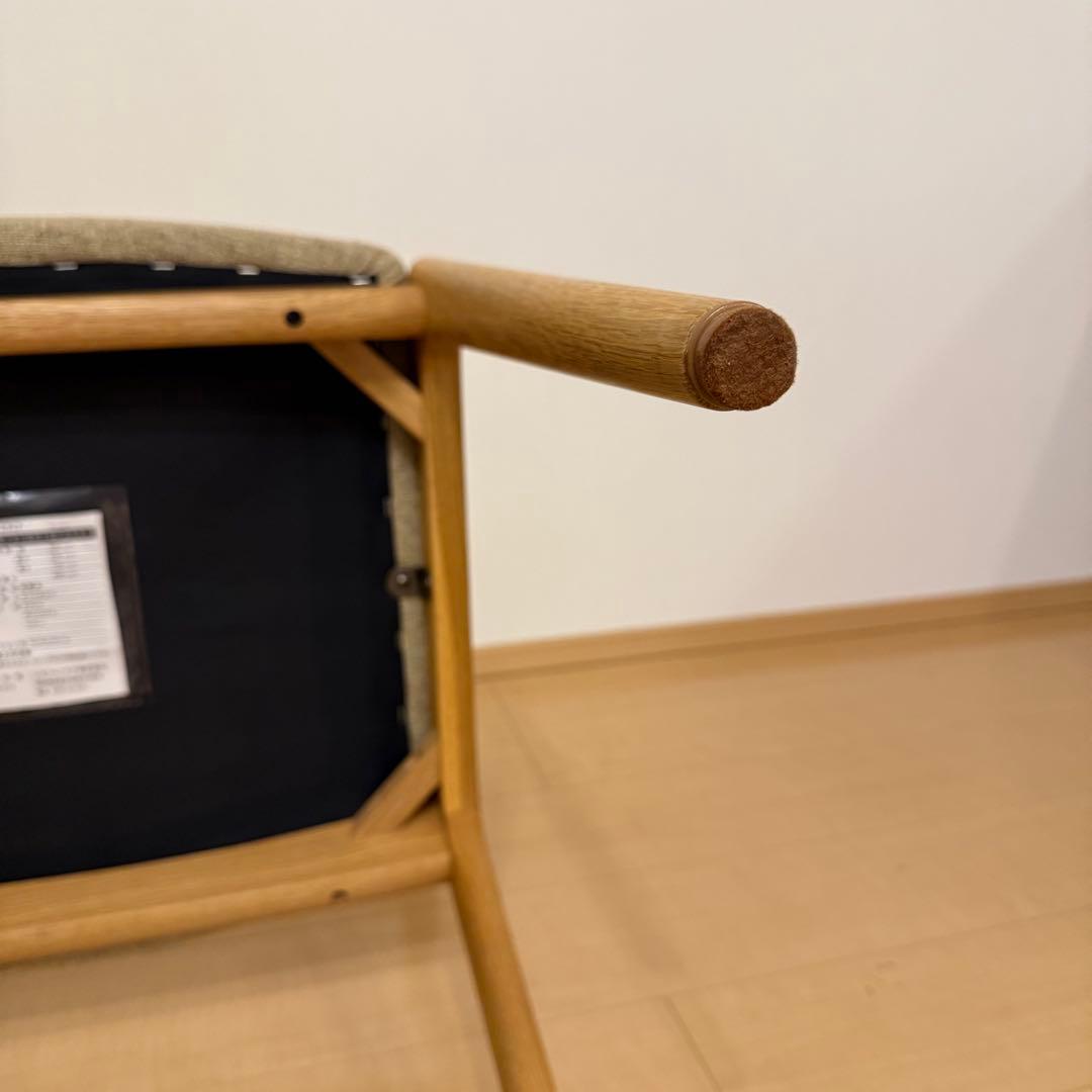 美品 シキファニチア ユナセミアームチェア ダイニングチェア 椅子 日本製 ①