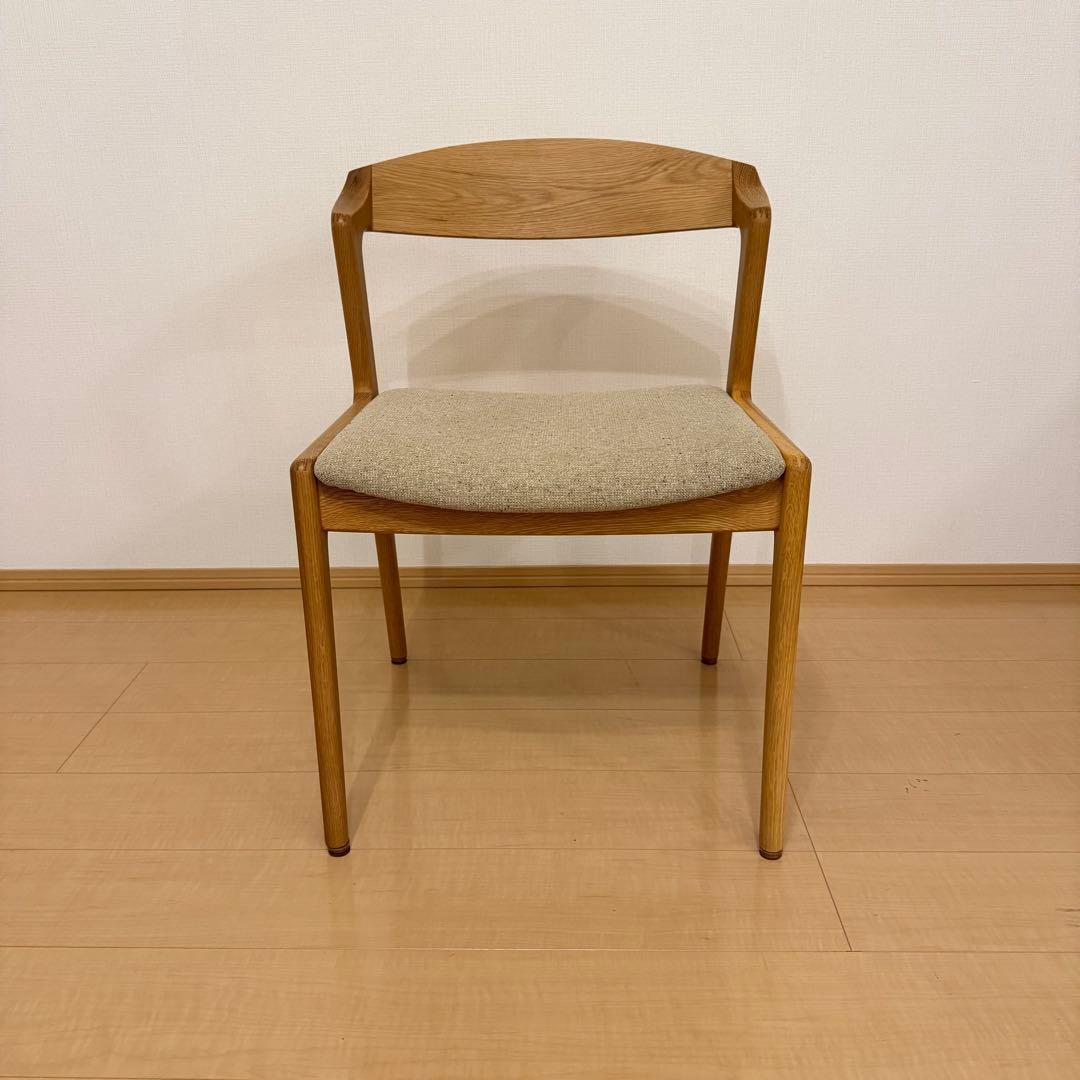 美品 シキファニチア ユナセミアームチェア ダイニングチェア 椅子 日本製 ①