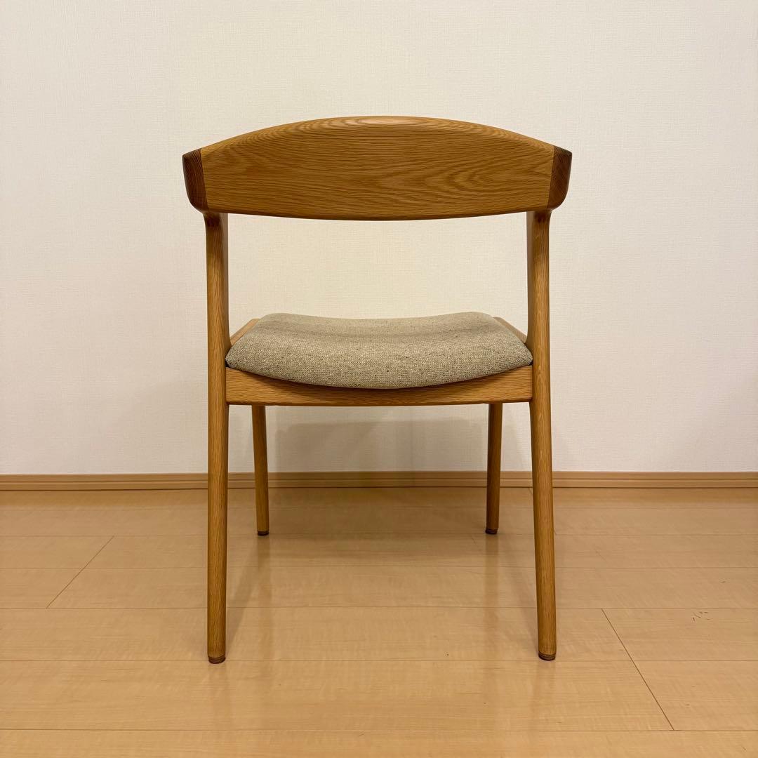 美品 シキファニチア ユナセミアームチェア ダイニングチェア 椅子 日本製 ①