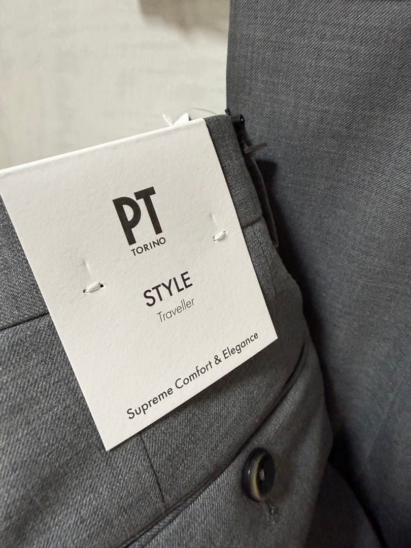 新品　PT TORINO Traveller スラックス ライトグレー 46