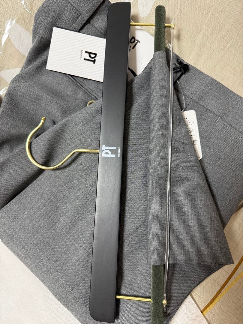 新品　PT TORINO Traveller スラックス ライトグレー 46