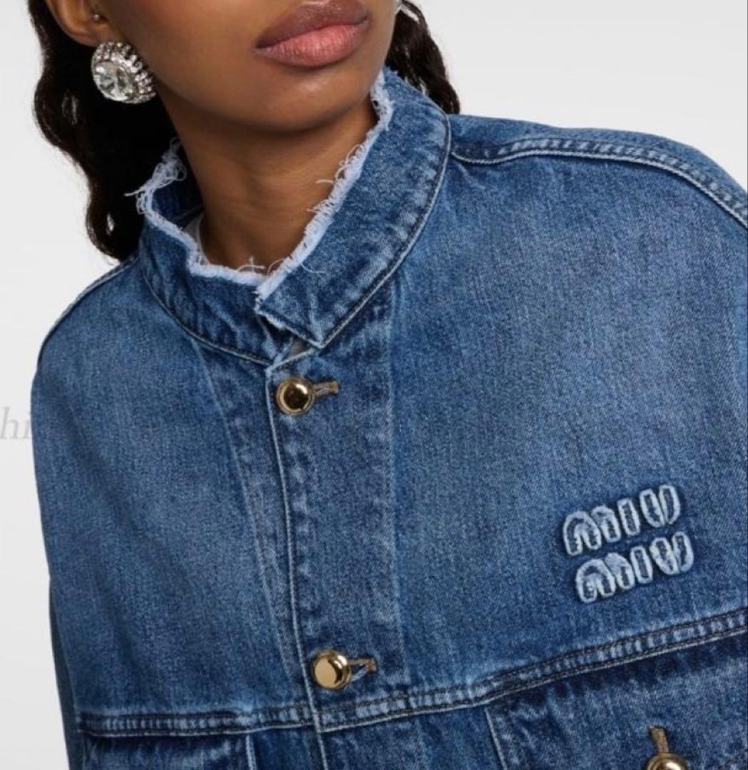 ⭐︎MiuMiuタグあり百貨店購入デニムジャケット2024