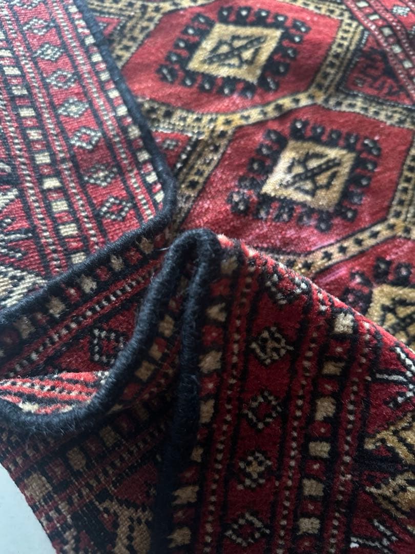 120×71 ヴィンテージラグ　手織ラグ