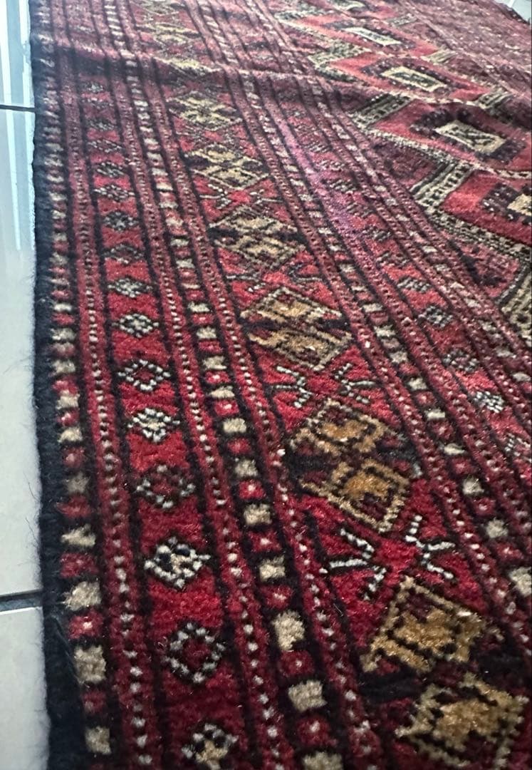 120×71 ヴィンテージラグ　手織ラグ