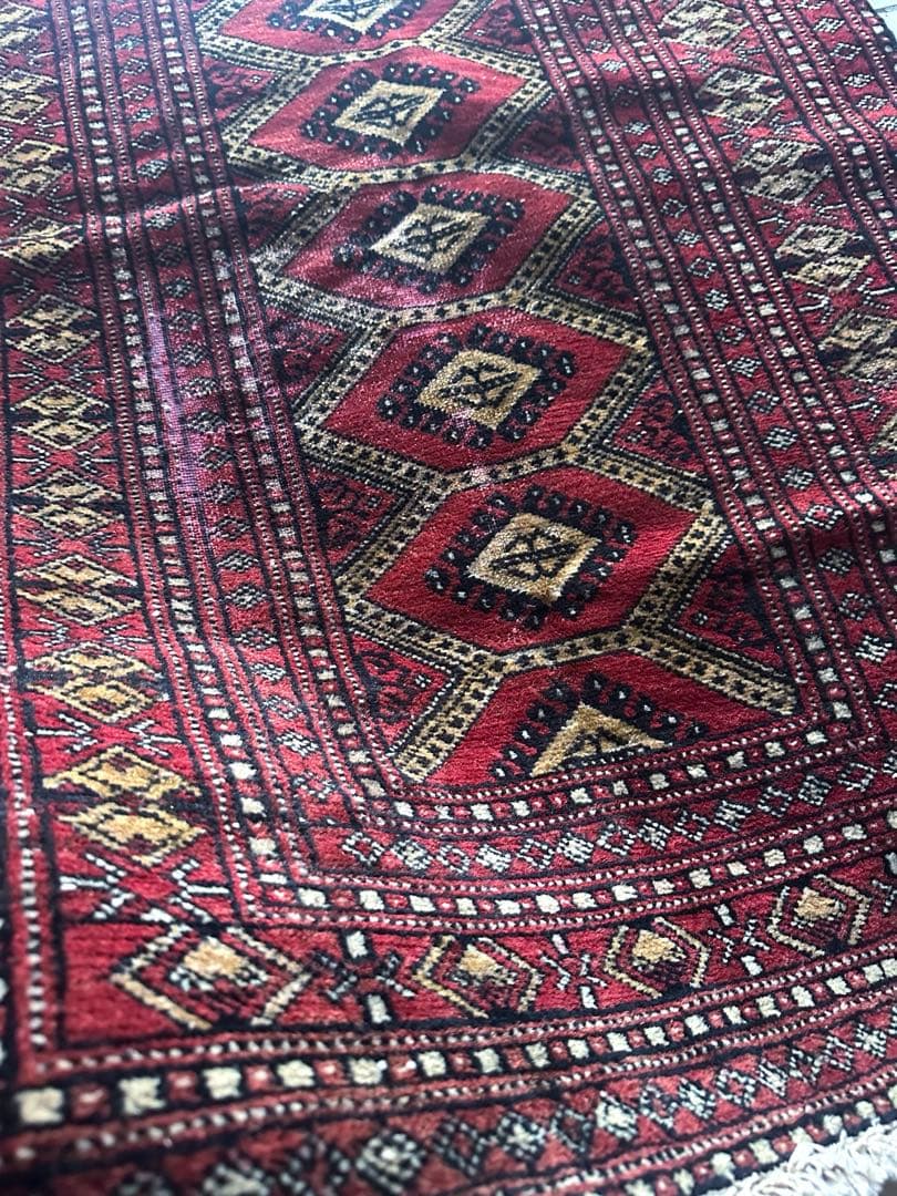 120×71 ヴィンテージラグ　手織ラグ