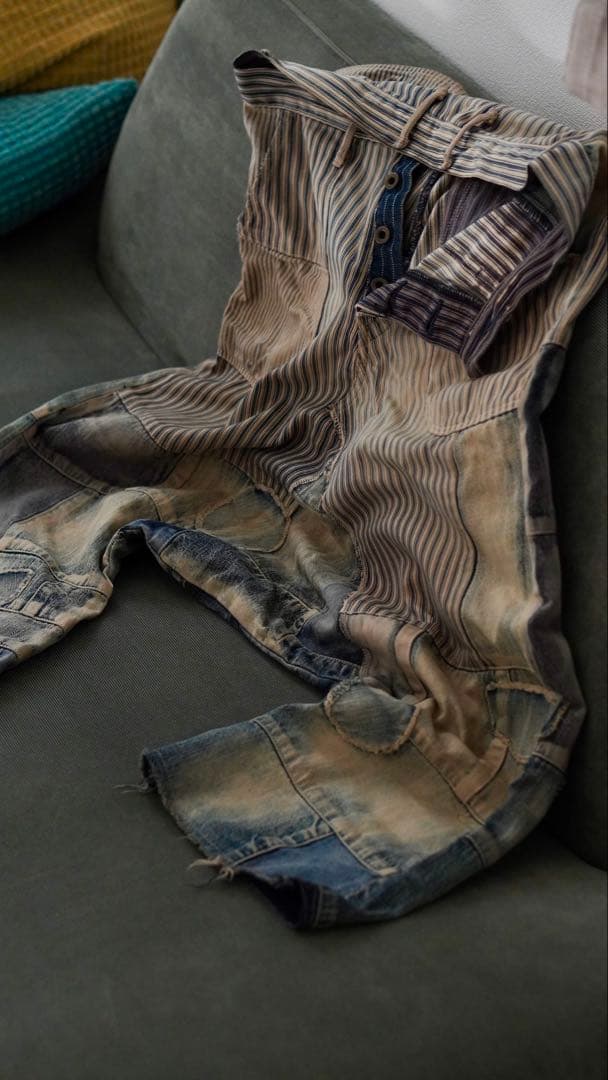 【超希少】KAPITAL 一点物 サルエルショーツ ヴィンテージ加工