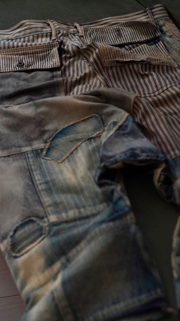 【超希少】KAPITAL 一点物 サルエルショーツ ヴィンテージ加工