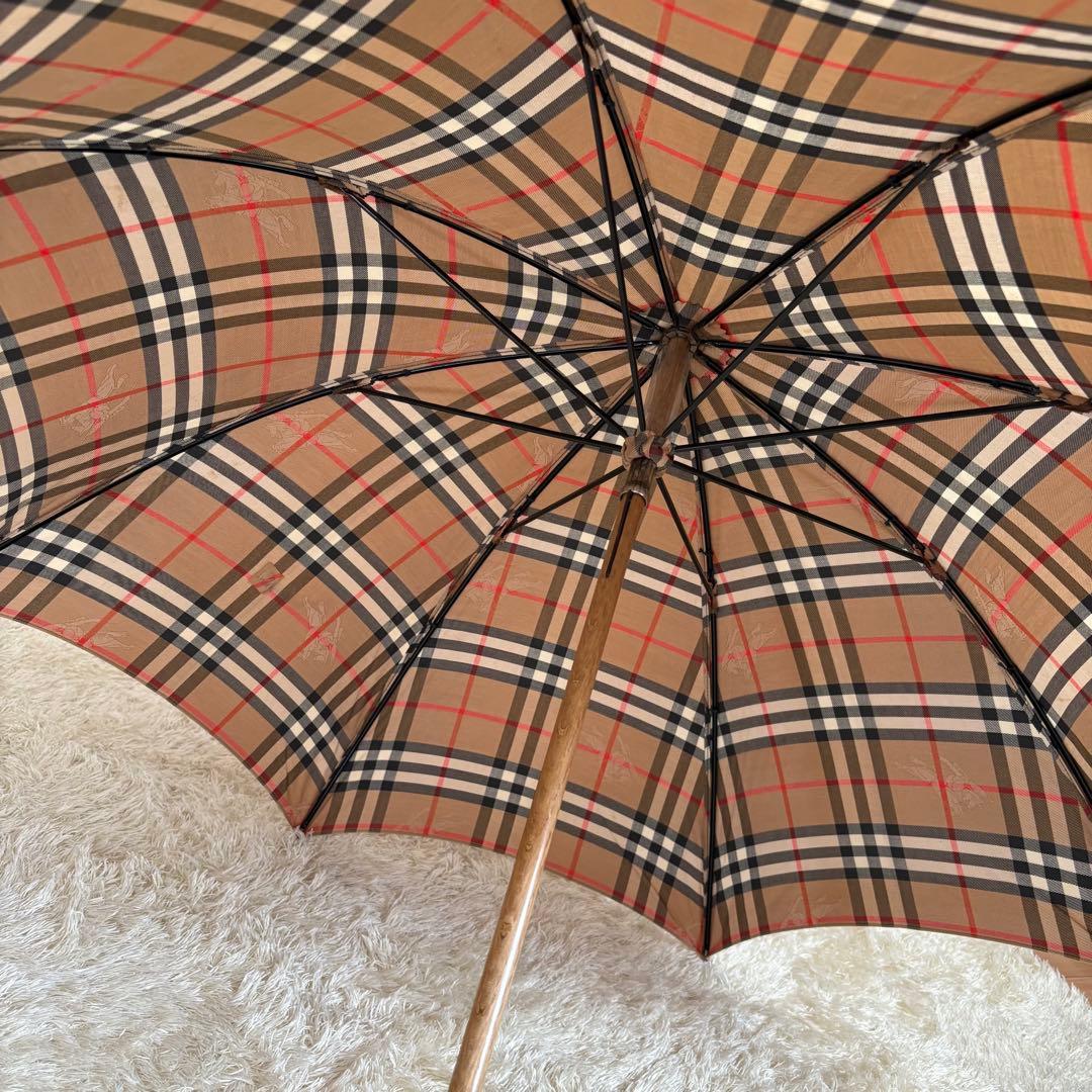 Burberry’s バーバリーズ 長傘 ノバチェック 木製ハンドル カサ