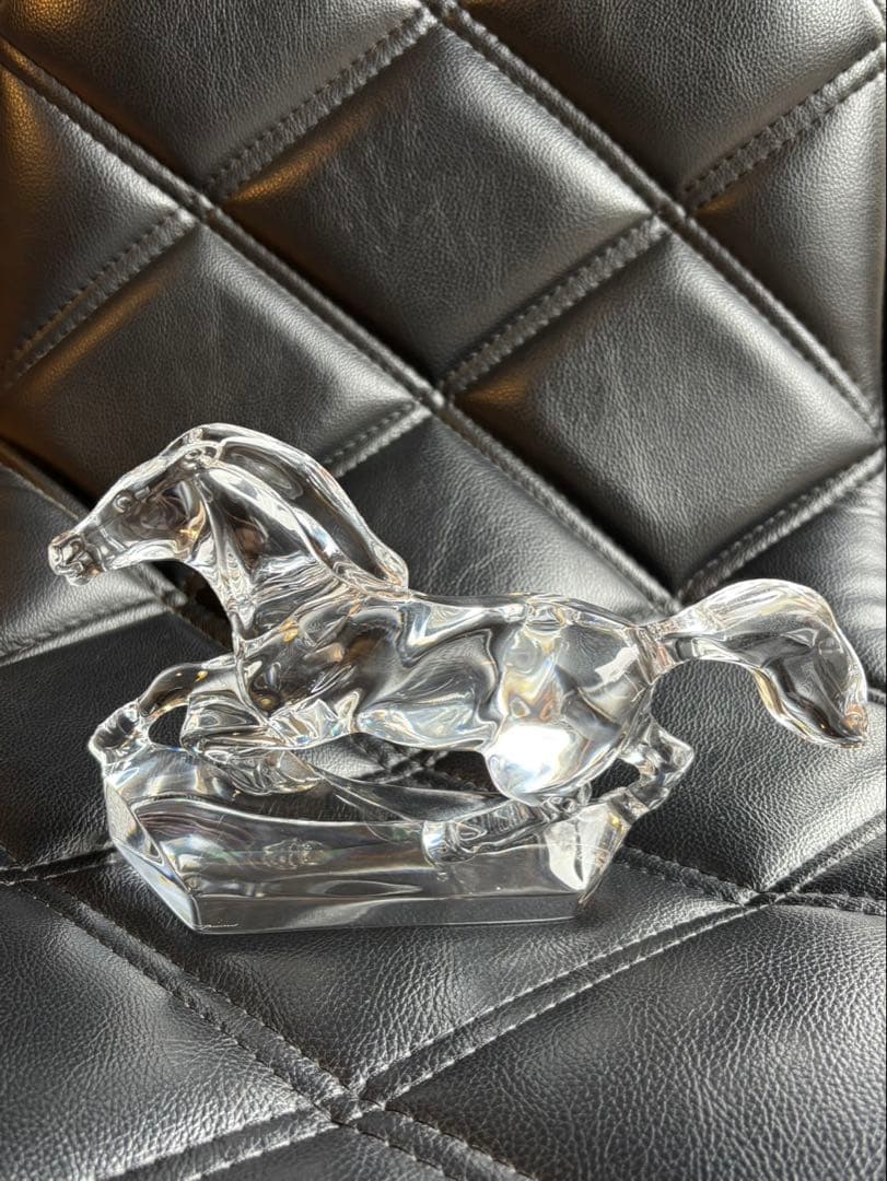 バカラ Baccarat 干支 馬 クリスタル 置物