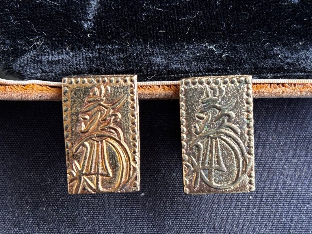 安政二分金のカフスボタン