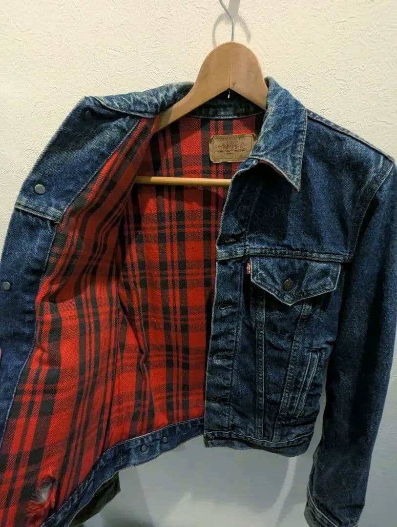 80s USA製 リーバイス 70411-0816 裏地ネル 70505 4th