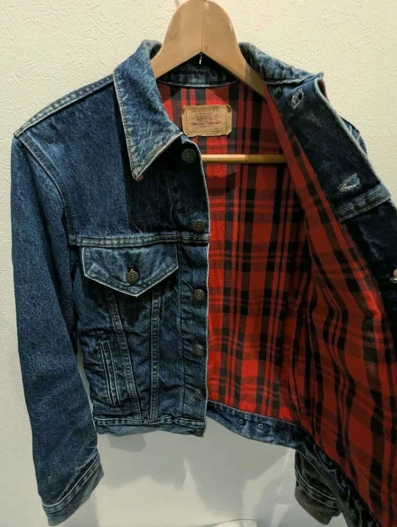 80s USA製 リーバイス 70411-0816 裏地ネル 70505 4th