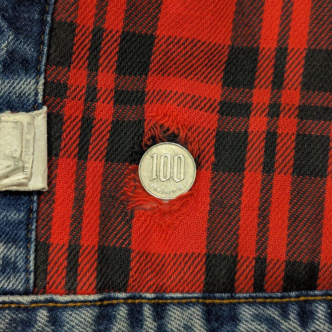 80s USA製 リーバイス 70411-0816 裏地ネル 70505 4th