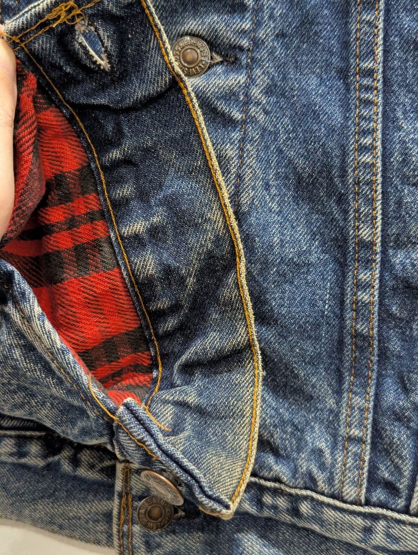 80s USA製 リーバイス 70411-0816 裏地ネル 70505 4th