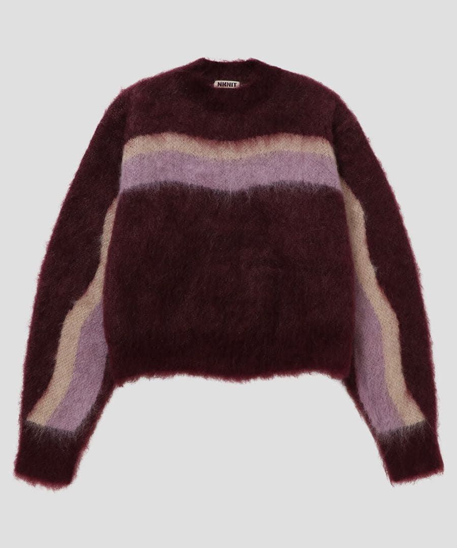 トップス NKNIT 22AW-016 wave pattern mohair KNIT