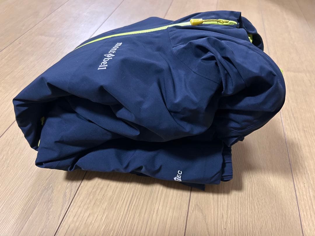 mont-bell 子ども用ウェア ネイビー/ライム140サイズ⭐︎超美品！