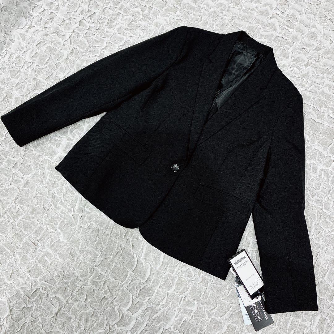 未使用　3L スーツ　黒　ジャケット　スカート　洗える　大きい　通勤　ブラック