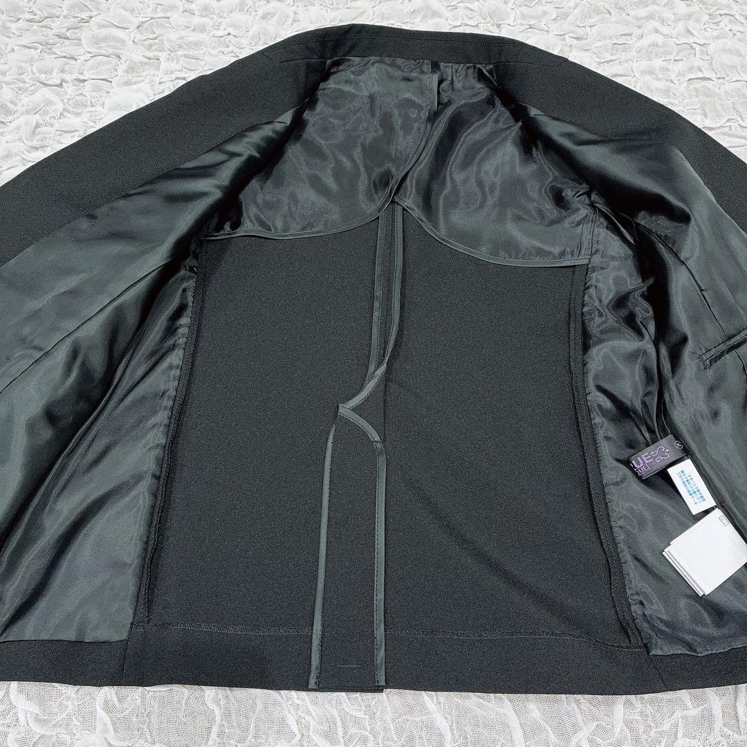 未使用　3L スーツ　黒　ジャケット　スカート　洗える　大きい　通勤　ブラック