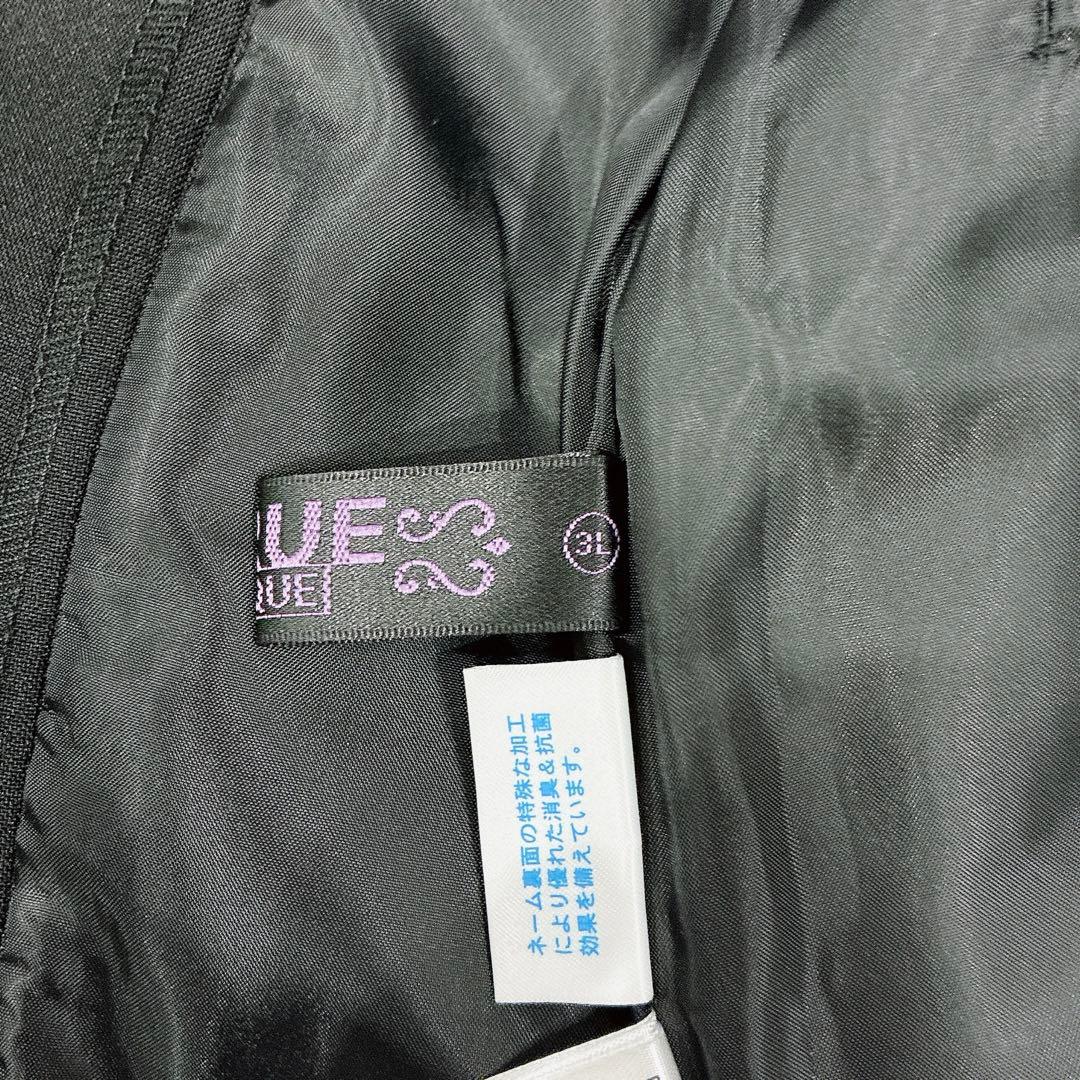 未使用　3L スーツ　黒　ジャケット　スカート　洗える　大きい　通勤　ブラック