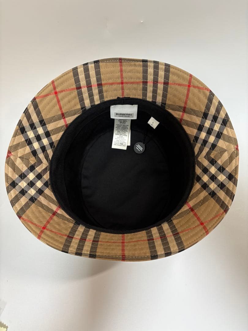 【ほぼ未使用】バーバリー ノバチェック バケットハット Lサイズ