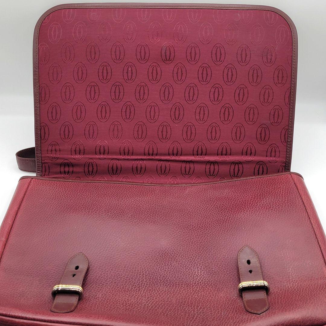 カルティエ ビジネスバッグ 2way マストライン A4 PC レザー ボルドー