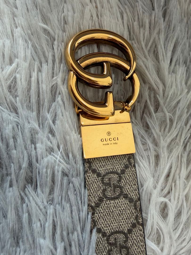 【美品】GUCCI GGマーモント リバーシブル ベルト