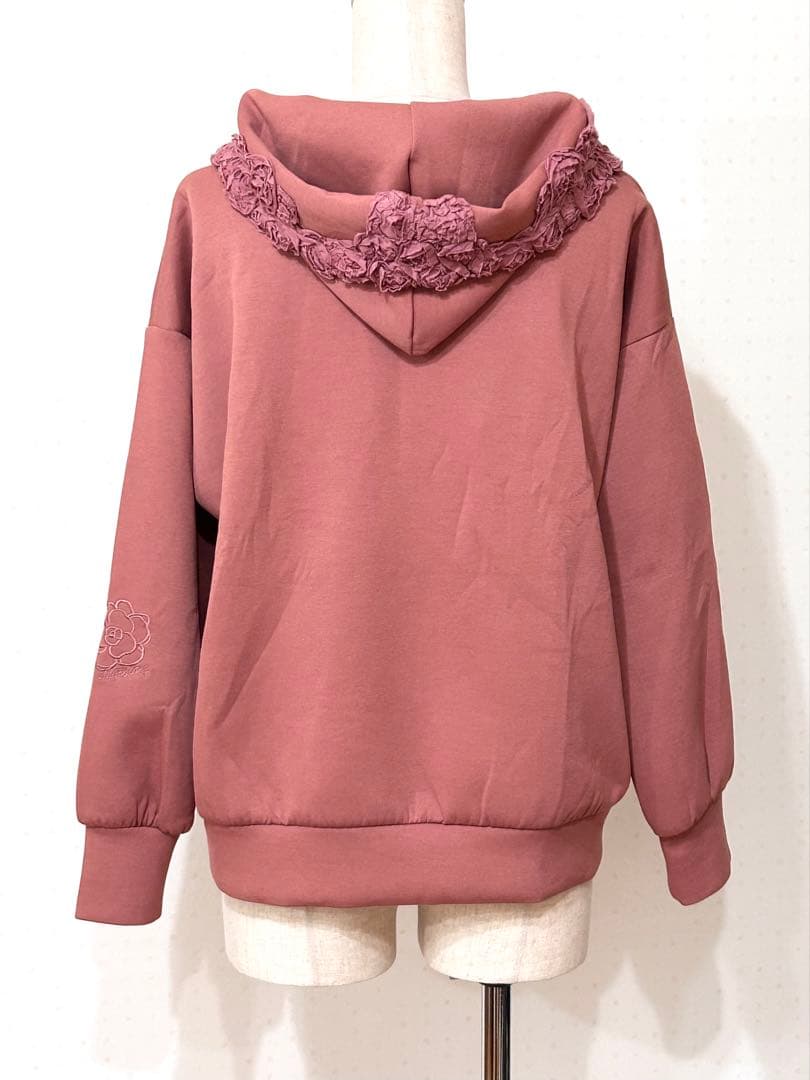 INGEBORG インゲボルグ 薔薇 フリル パーカー フーディ ゆったり