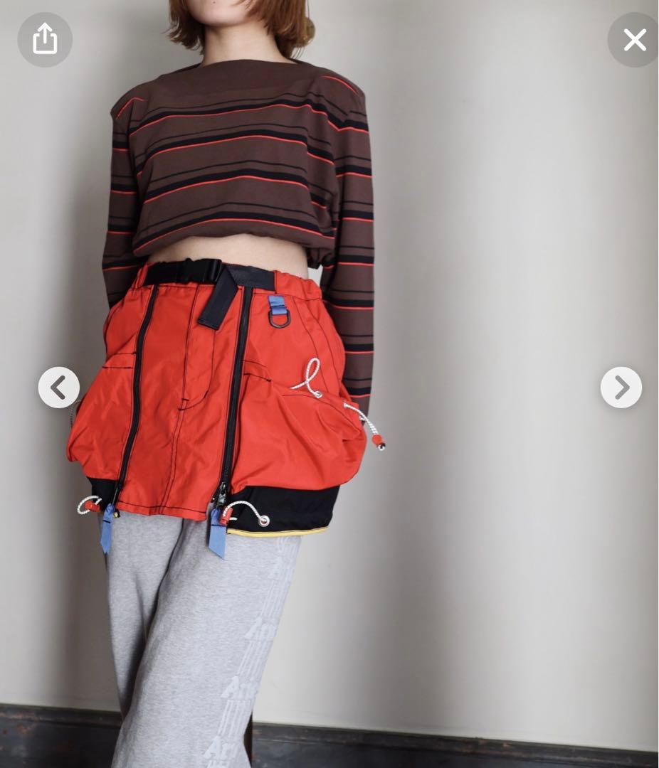 FUMIKA UCHIDA ナイロンウエストポケットミニスカート