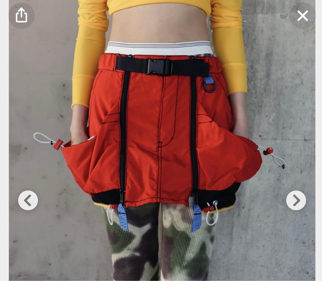 FUMIKA UCHIDA ナイロンウエストポケットミニスカート