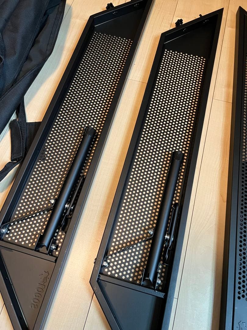 LOGOS アウトドアテーブル 四角形 サイドパネル付き　囲炉裏