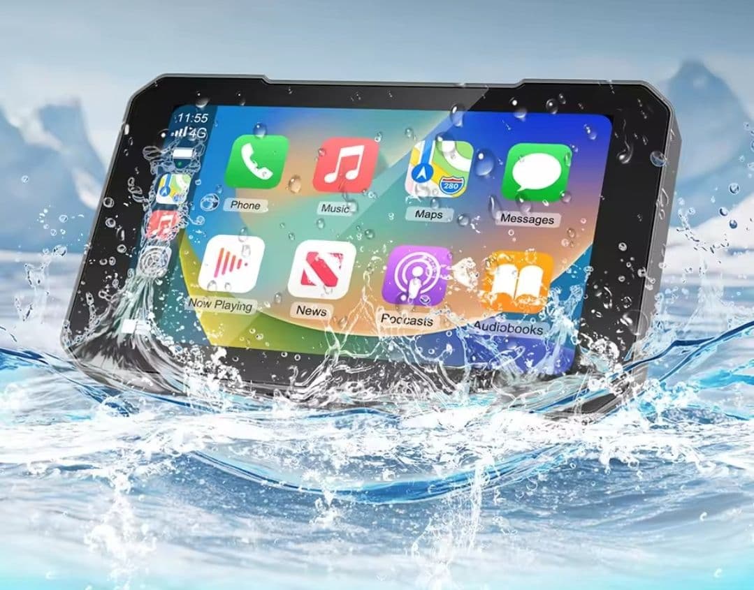 バイク用 スマートモニター ディスプレイオーディオ前後ドラレコ空気圧センサー付き