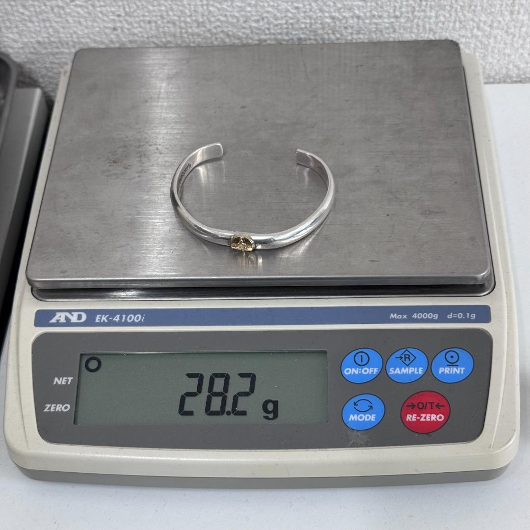 【16.5cm】　K18/SILVER ファーストアローズ バングル シルバー