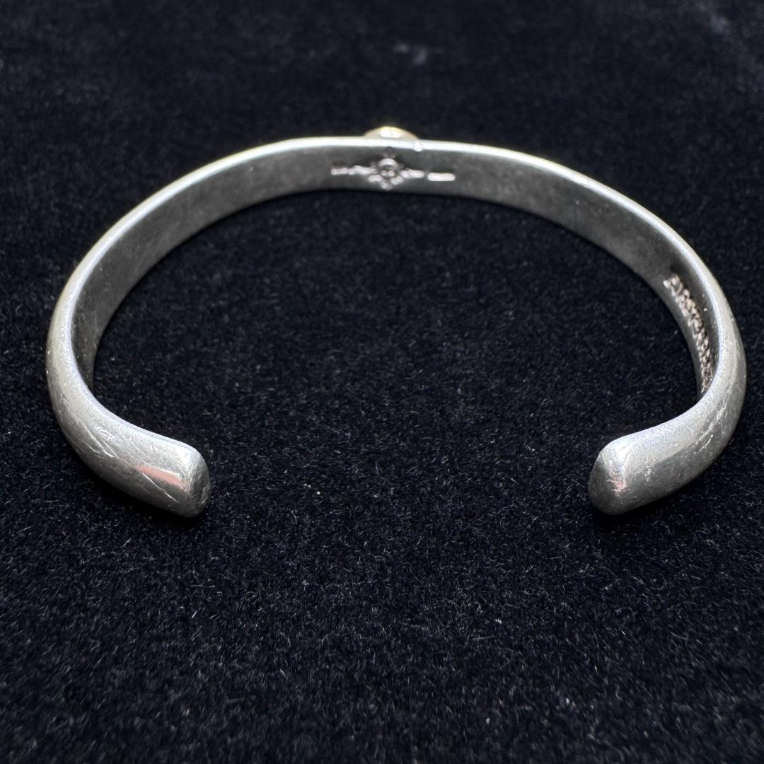 【16.5cm】　K18/SILVER ファーストアローズ バングル シルバー