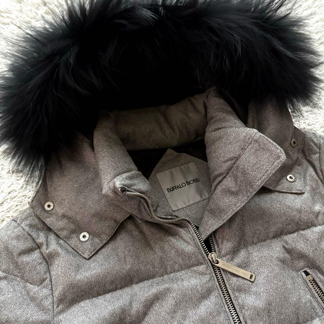 BUFFALO BOBS ダウンジャケット ラクーンファー フード ダブルジップ