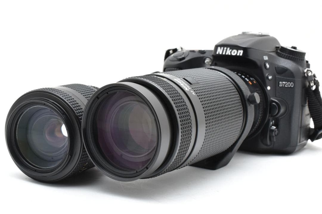 美品　ニコン D7200 ダブルレンズ/SD64GB/専用ガラスフィルム