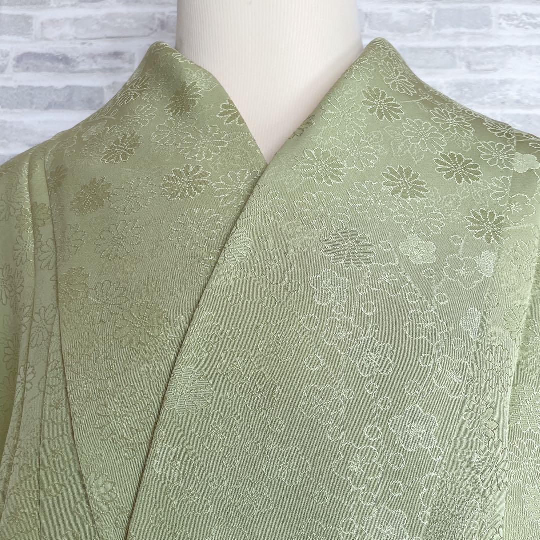 色無地　フルセット　菊　梅　地紋　難あり　練習用　シンプル　礼装　着物　I2