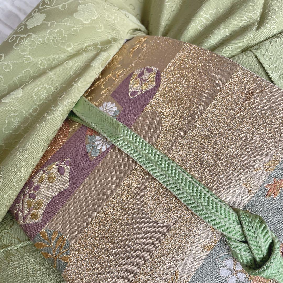 色無地　フルセット　菊　梅　地紋　難あり　練習用　シンプル　礼装　着物　I2